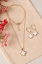 Heliophilia Silver Conjunto de collar y pendientes CSET9919 Dorado